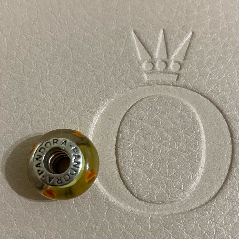Pandora Glass Murano Yellow Charm